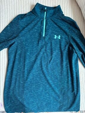 Under Armour Teal Green Athletic Quarter-Zip Pullover